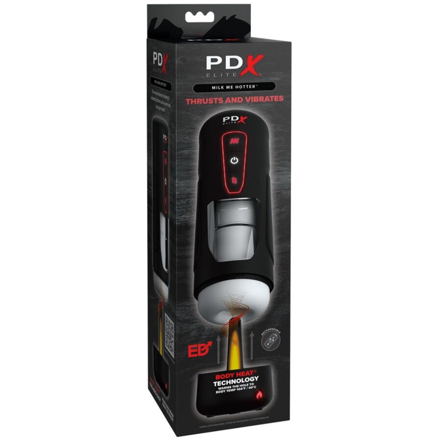 PDX ELITE - MASTURBADOR AUTOMÁTICO MILK ME HOTTER COM VIBRAÇÃO DE EFEITO DE CALOR E IMPULSÃO - Image 4