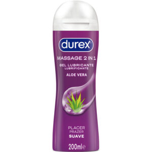 POTENTE - DUREX - GEL LUBRIFICANTE DE MASSAGEM SUAVE COM ALOE VERA 200 ML