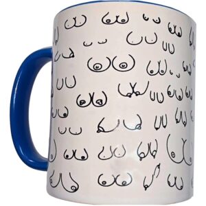 POTENTE - DIABLO PICANTE - CANECA PEITOS BRANCOS COM ALÇA AZUL 370 ML
