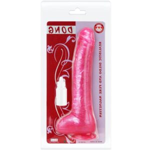 POTENTE - BAILE - DILDO DONG ROSA REALÍSTICO COM VENTOSA