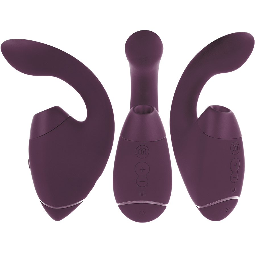 WOMANIZER - DUO NEXT Estimulador Duplo de Clitóris e Ponto G Roxo Escuro - Image 2