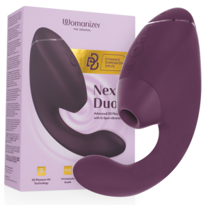 POTENTE - WOMANIZER - DUO NEXT Estimulador Duplo de Clitóris e Ponto G Roxo Escuro
