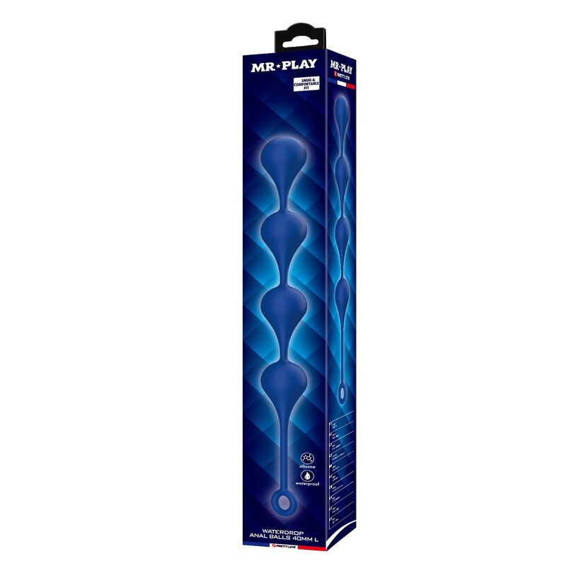 MR PLAY - BOLINHAS ANAL DE SILICONE AZUIS TAMANHO G 42,6 CM - Image 3