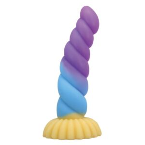 POTENTE - POWER MONSTERS - UNICÓRNIO TRICOLOR FANTASIA DE SILICONE 22 CM Ø 5 CM