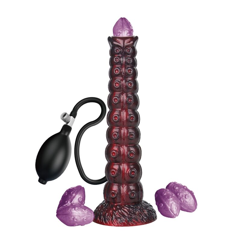 POTENTE - POWER MONSTERS - VOIDCLAW BRUTE BICOLOR DILDO DE SILICONE INFLÁVEL FANTASIA 29 CM Ø 5