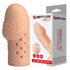 POTENTE - PRETTY LOVE - CAPA PENIANA PARA NERD DEIXE SEU PÊNIS MAIS GROSSO COR NATURAL