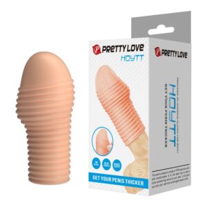 POTENTE - PRETTY LOVE - CAPA PARA PÊNIS HOTTT PARA AUMENTAR O AUMENTO DO VALOR DO SEU PÊNIS - COR NATURAL