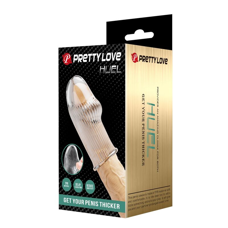 PRETTY LOVE - CAPA PENIANA HUEL PARA AUMENTAR A GROSSURA DO SEU PÊNIS TRANSPARENTE - Image 3