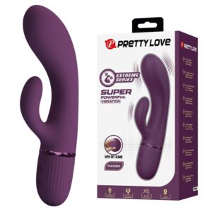 POTENTE - PRETTY LOVE - MARGIE VIBRADOR COELHO RECARREGÁVEL COM 10 FUNÇÕES ROXO