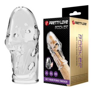 POTENTE - PRETTY LOVE - CAPA PENIANA ROCKER PARA AUMENTAR A ESPESSURA DO SEU PÊNIS TRANSPARENTE