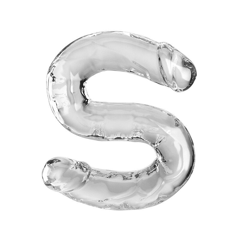 POTENTE - KING COCK - DOUBLE TROUBLE DILDO DUPLO 46 CM TRANSPARENTE