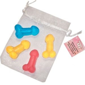 POTENTE - DIABLO PICANTE - 4 MINI SABONETES PERFUMADOS EM FORMATO DE PÊNIS