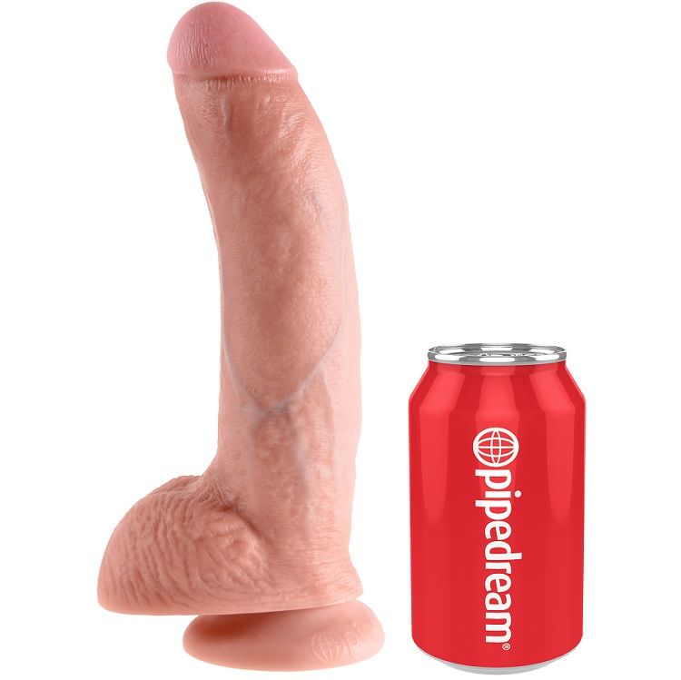 POTENTE - KING COCK - 9 CARNE DE DILDO COM BOLAS 22.9 CM