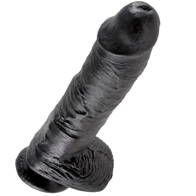 KING COCK - DILDO PRETO COM BOLAS 25.4 CM - Image 3