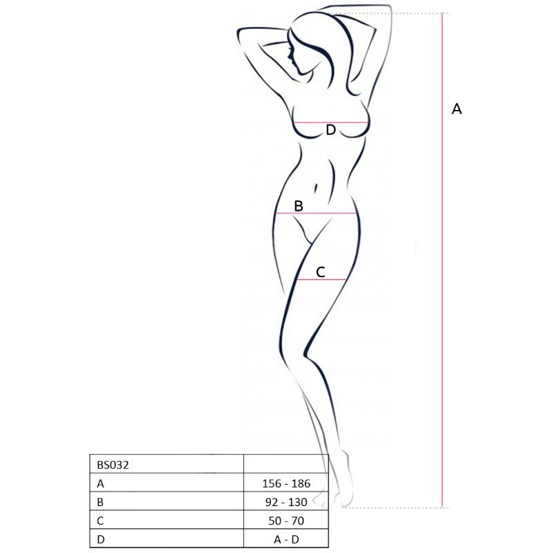 PASSION - WOMAN BS032 BODYSTOCKING PRETO TAMANHO ÚNICO - Image 3