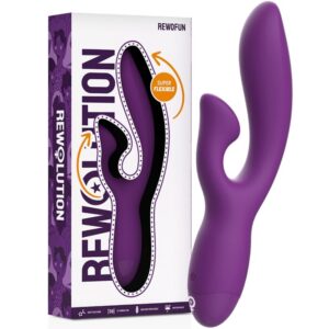 POTENTE - REWOLUTION - VIBRADOR FLEXÍVEL REWOFUN COM COELHO