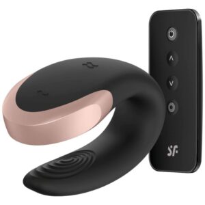 POTENTE - SATISFYER - VIBRADOR DOUBLE LOVE LUXURY PARTNER PRETO