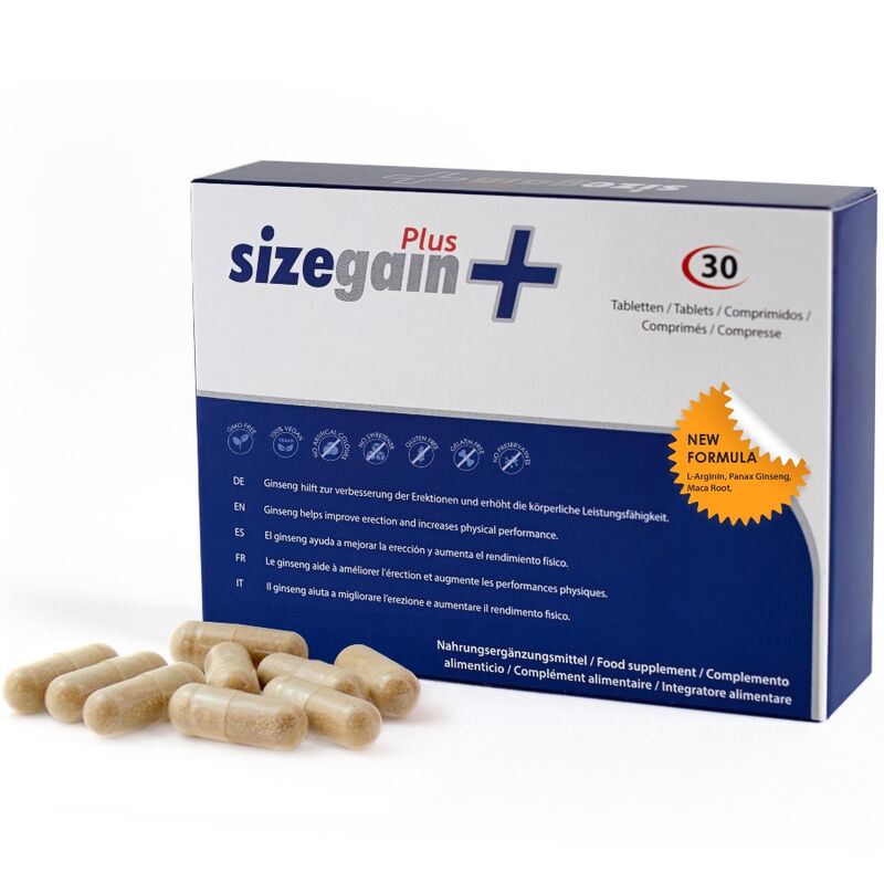 POTENTE - 500 COSMETICS - COMPRIMIDOS SIZEGAIN PLUS PARA AMPLIAR O PÊNIS