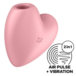 POTENTE - SATISFYER - CUTIE HEART ESTIMULADOR DE PULSO E VIBRADOR ROSA