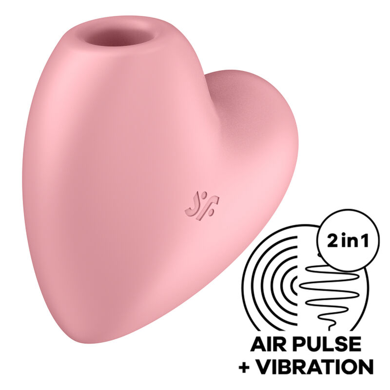 POTENTE - SATISFYER - CUTIE HEART ESTIMULADOR DE PULSO E VIBRADOR ROSA