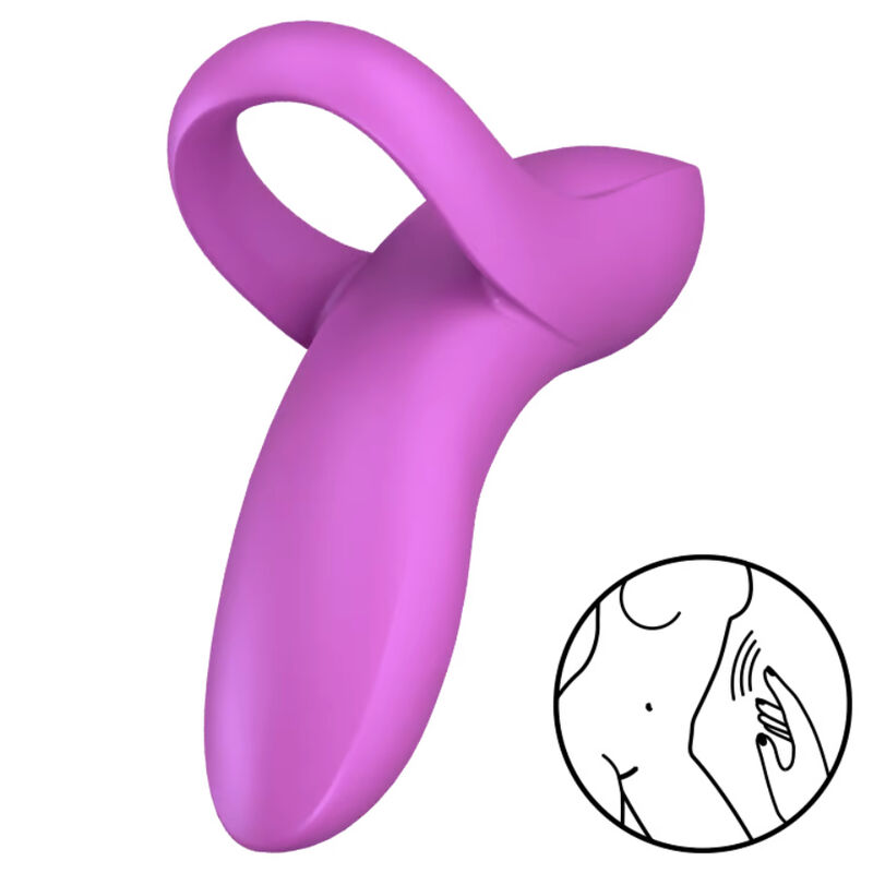 POTENTE - SATISFYER - VIBRADOR DE DEDO BOLD LOVER ROSA