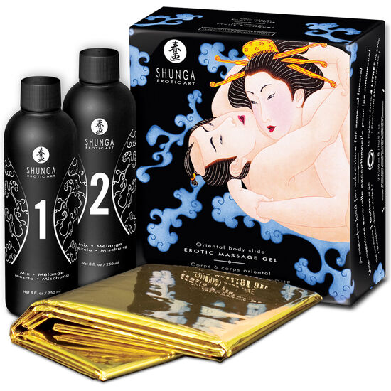 POTENTE - SHUNGA - GEL DE MASSAGEM ERÓTICA ORIENTAL CORPO A CORPO COM FRUTAS EXÓTICAS