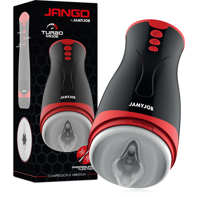 POTENTE - JAMYJOB - MASTURBADOR DE COMPRESSO E VIBRAO JANGO