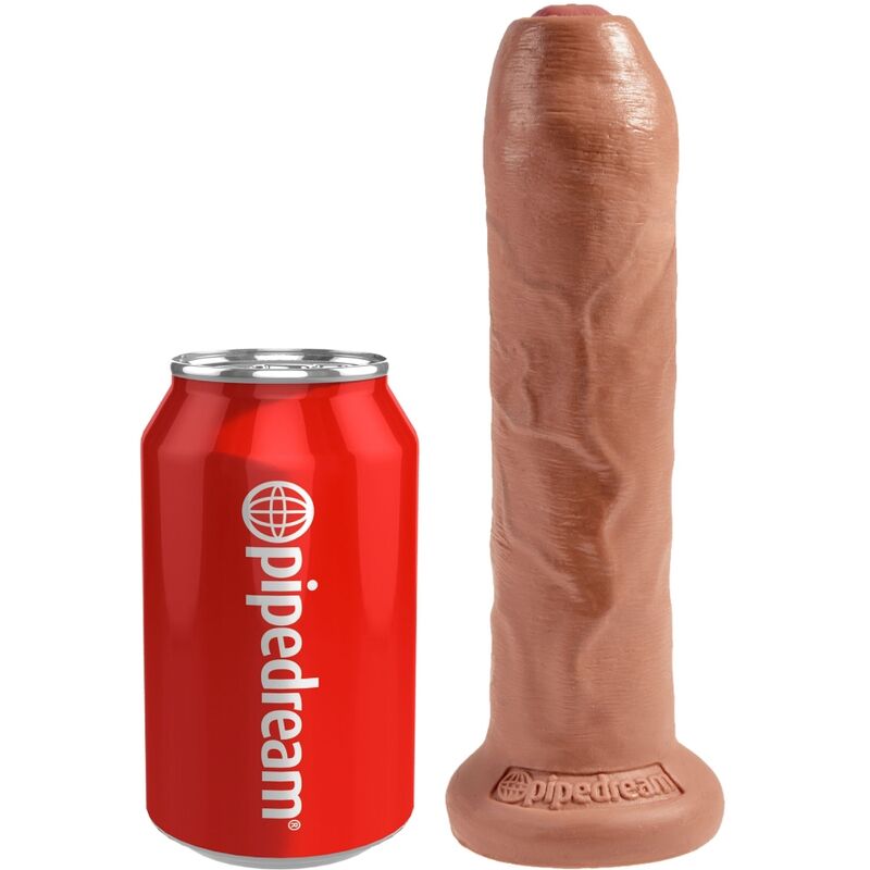 POTENTE - KING COCK - PÊNIS REALÍSTICO SEM CORTES 17.8 CM CARAMELO