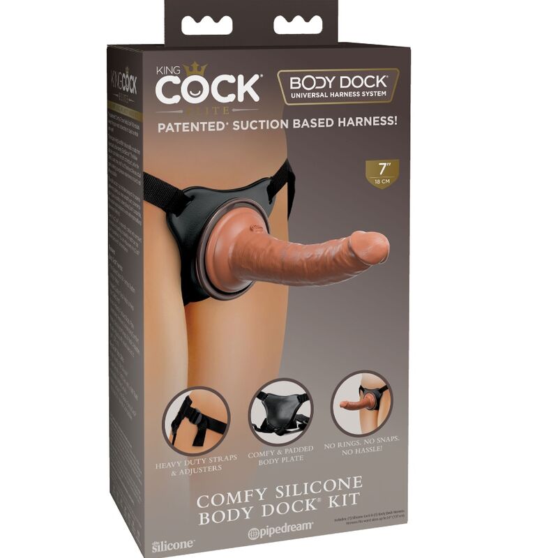 POTENTE - KING COCK - ELITE ARNÊS AJUSTVEL CONFORTVEL COM DILDO 17.8 CM