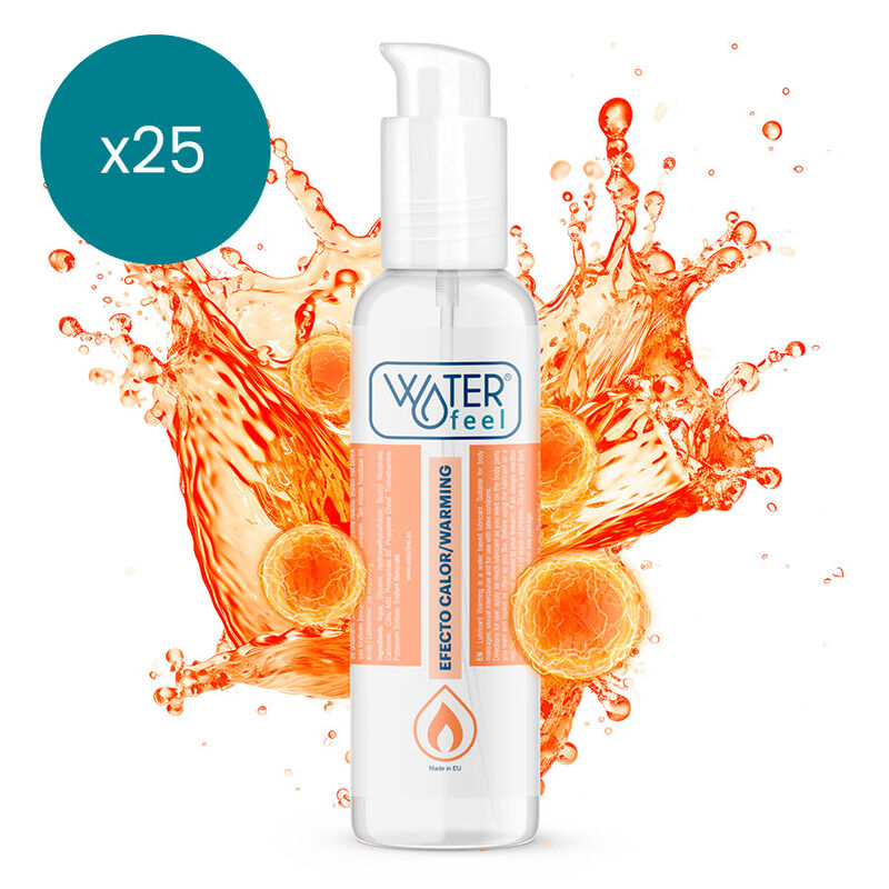 POTENTE - WATERFEEL - LUBRIFICANTE EFEITO DE CALOR 150 ML PACK 25 UNIDADES