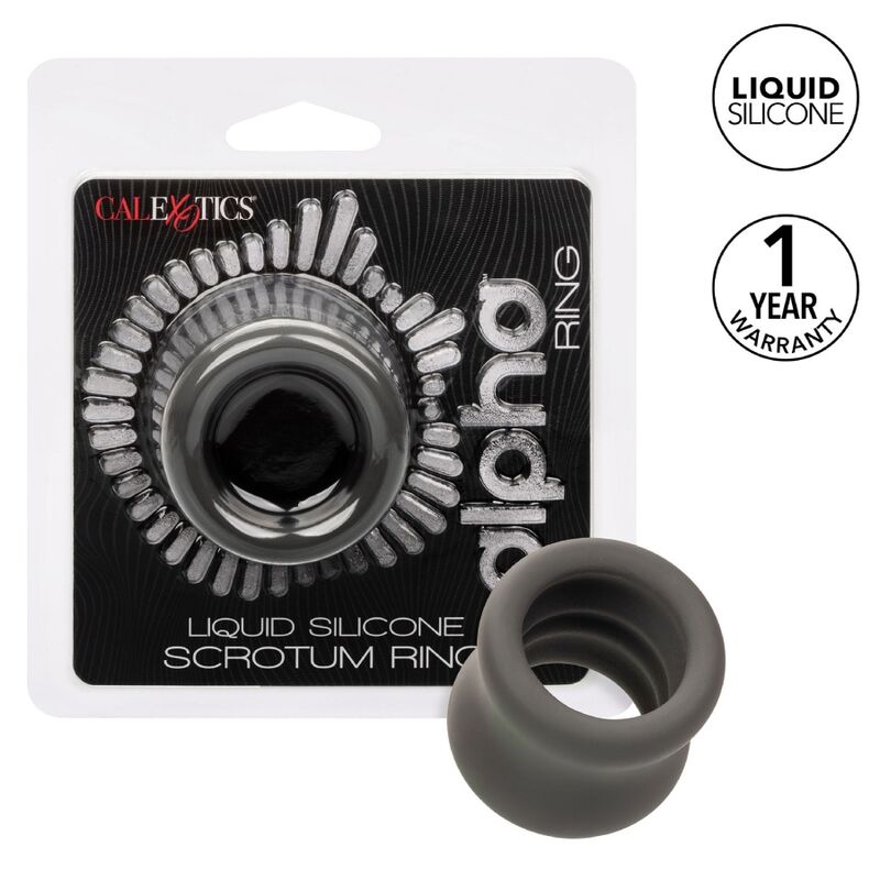 POTENTE - CALEXOTICS - ALPHA ANEL DE ALONGAMENTO SCROTUM PRETO