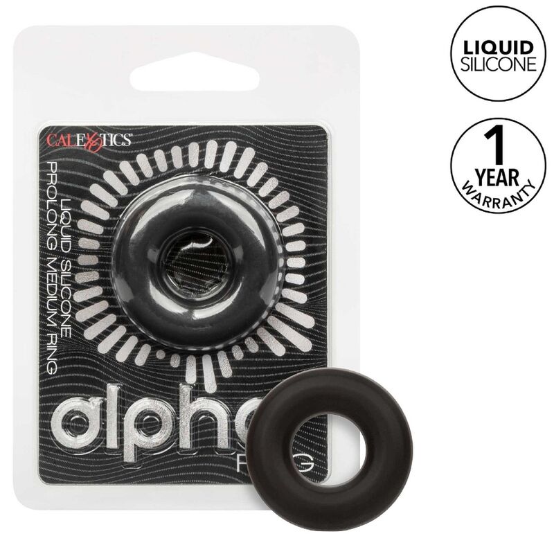 POTENTE - CALEXOTICS - ALPHA PROLONG MEDIUM RING PRETO