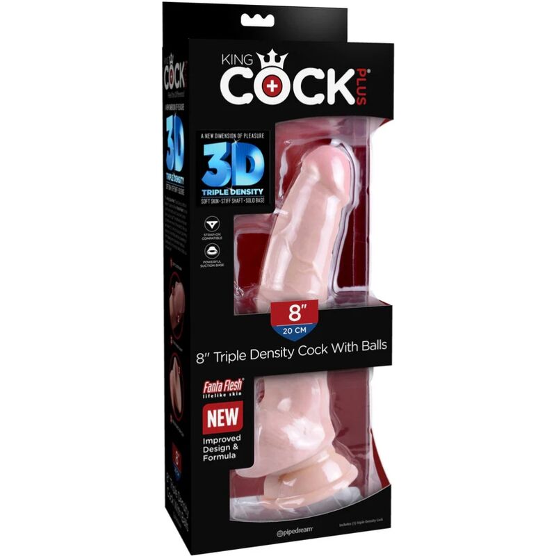 KING COCK - DILDO TRIPLA DENSIDADE 18.4 CM - Image 3