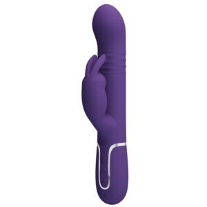 POTENTE - PRETTY LOVE - COALE VIBRADOR  COELHO 4 EM 1 ROXO