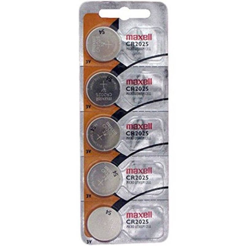POTENTE - MAXELL - BATERIA DE LÍTIO BOTÃO CR2025 3V BLISTER*5