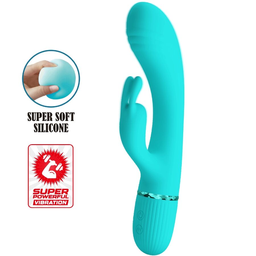 POTENTE - PRETTY LOVE - SCOCCO VIBRADOR COELHO TURQUESA