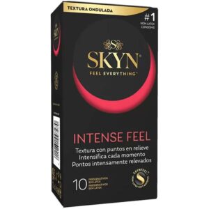 POTENTE - SKYN - PRESERVATIVO TEXTURIZADO DE SENSAÇÃO INTENSA COM DESIGN ONDULADO 10 UNIDADES