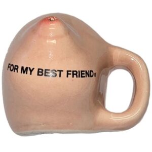 POTENTE - DIABLO PICANTE – ÍMÃ DE SEIO EM CANECA DE CERÂMICA “PARA MINHA MELHOR AMIGA”