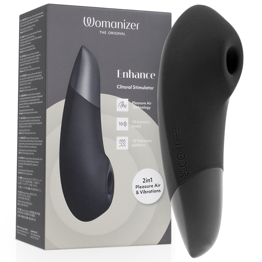 POTENTE - WOMANIZER - ESTIMULADOR CLITORIAL INTENSO PRETO