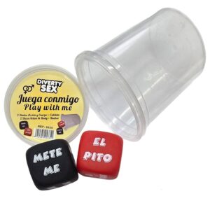 POTENTE - DIABLO PICANTE - JOGO DE DADOS VERBO + PARTE DO CORPO COM COPO