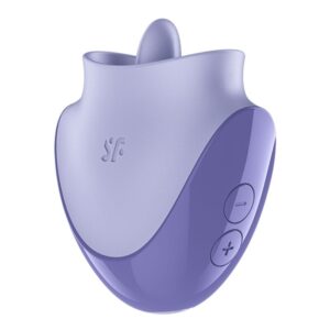 POTENTE - SATISFYER - TONGUE DANCER ESTIMULADOR CLITORIANO COM VIBRAÇÃO E PULSAÇÕES LILÁS