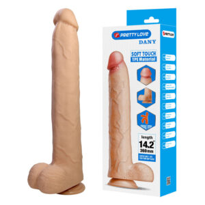 POTENTE - PRETTY LOVE - DANY DILDO FLEXÍVEL REALISTA COM VENTOSA 36 CM -Ø- 5