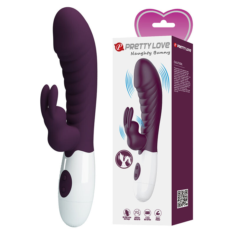 PRETTY LOVE - VIBRADOR COELHO NAUGHTY BUNNY COM 30 FUNÇÕES - ROXO - Image 2
