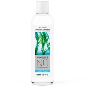 POTENTE - MIXGLISS - 2 EM 1 LUBRIFICANTE À BASE DE ÁGUA E GEL DE MASSAGEM NURU ALGAS 150 ML