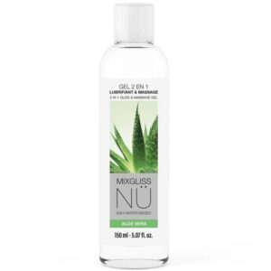 POTENTE - MIXGLISS - 2 EM 1 LUBRIFICANTE À BASE DE ÁGUA E GEL DE MASSAGEM NURU ALOE VERA 150 ML