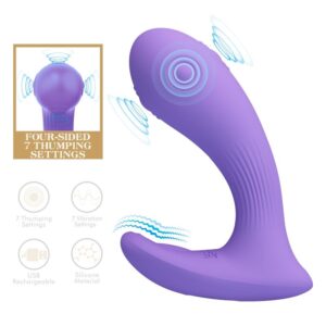 POTENTE - PRETTY LOVE - VIBRADOR DE DUPLA ESTIMULAÇÃO RECARREGÁVEL ANDROMEDA ROXO