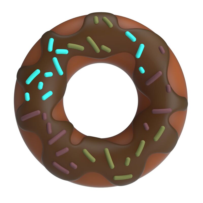 POTENTE - PRETTY LOVE - ANEL DE PÊNIS SUPER DONUT MARROM