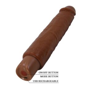 POTENTE - PRETTY LOVE - VIBRADOR REALISTA GAVIN 25 CM Ø 5 CM MARROM