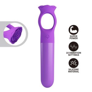 POTENTE - PRETTY LOVE - MINI VIBRADOR MASSAGEADOR RECARREGÁVEL GIANA ROXO