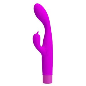 POTENTE - PRETTY LOVE - VIBRADOR JENE COM DUPLA ESTIMULAÇÃO DO PONTO G E DO CLITÓRIS - ROXO